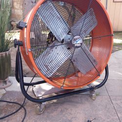 SHOP FAN MAX AIR 2 SPEED SUPER STRONG WITH CUSTOME WHEELS FOR EASY MOVING
