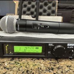 Shure ULXP4 W/ New Open Box ULX2-SM58 Wireless Microphone, System, JI band, 554-590 MHz.