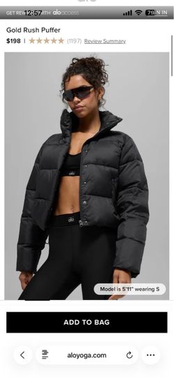 ALO  Gold Rush Puffer Jacket Size XS