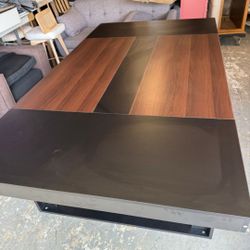 FUFU&GAGA Black Contemporary/Modern, MDF with Black Composite 86.6-in L x 29.4-in H

