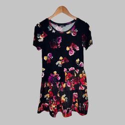 Thakoon For Design Nation Women’s Floral Mini Dress Black Red Size XS