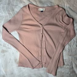 rib knit crop cardigan 