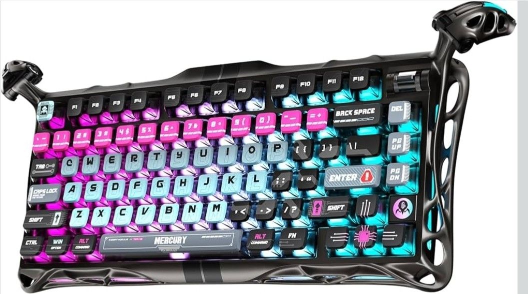 GravaStar Mercury V75 Pro HE Keyboard – 75% Layout Gaming Keyboard, Hall‑Effect Magnetic Switches,