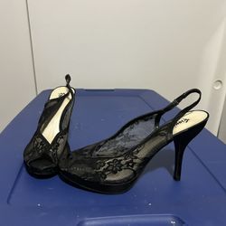 Black Lace Heels