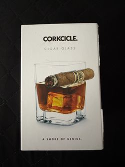 Corkcicle Cigar Glass Double Old Fashioned Glass Built In Cigar Rest 9