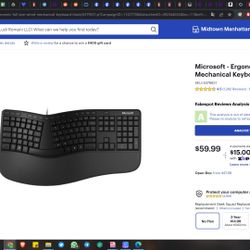 Microsoft Mechanical Ergonomic Keyboard 