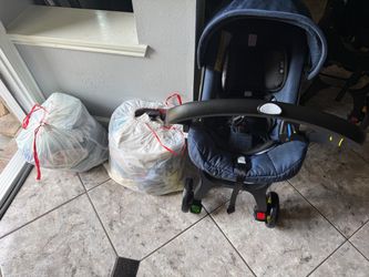 stroller and clothing