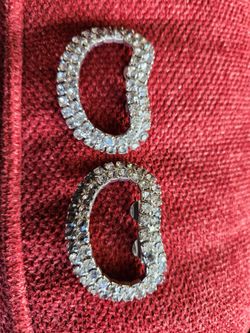 Pair Of Vintage Rhinestone Shoe Clips 