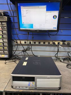 Hp desktop computer windows 7 32bit 3GB DDR2 ram 256 SSD STORAGE DRIVE