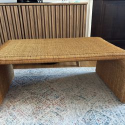 Wicker coffee table