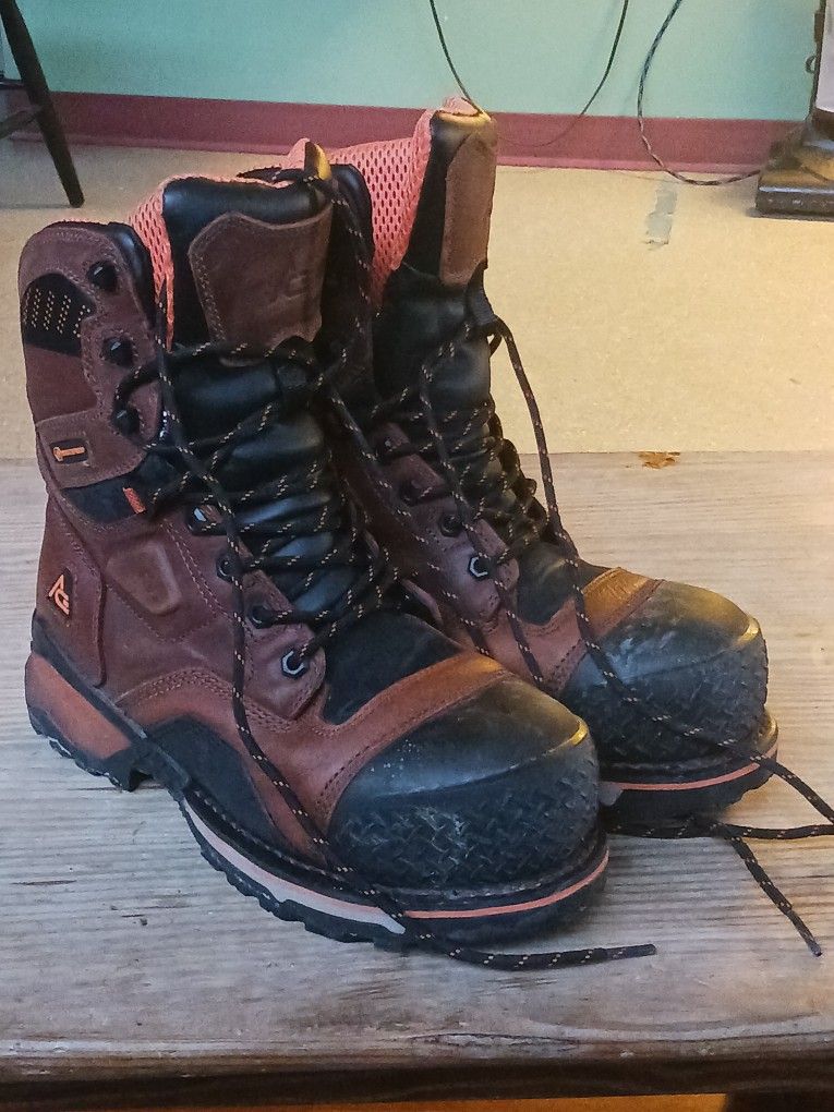 Brown ACE Composite Toe Hiking Boots Size 9.5