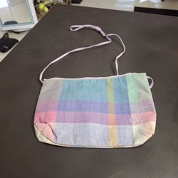"NEW " Ocean Pacific Crossbody Tote Bag, Plaid Pastels 