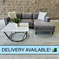 Like New Gray Sectional Couch Sofa (DELIVERY AVAILABLE! 🚛)