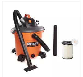 16 Gal. 5.0 Peak HP NXT Shop Vacuum Wet Dry Vac with General Debris Filter, Locking Hose and Attachments HD1640