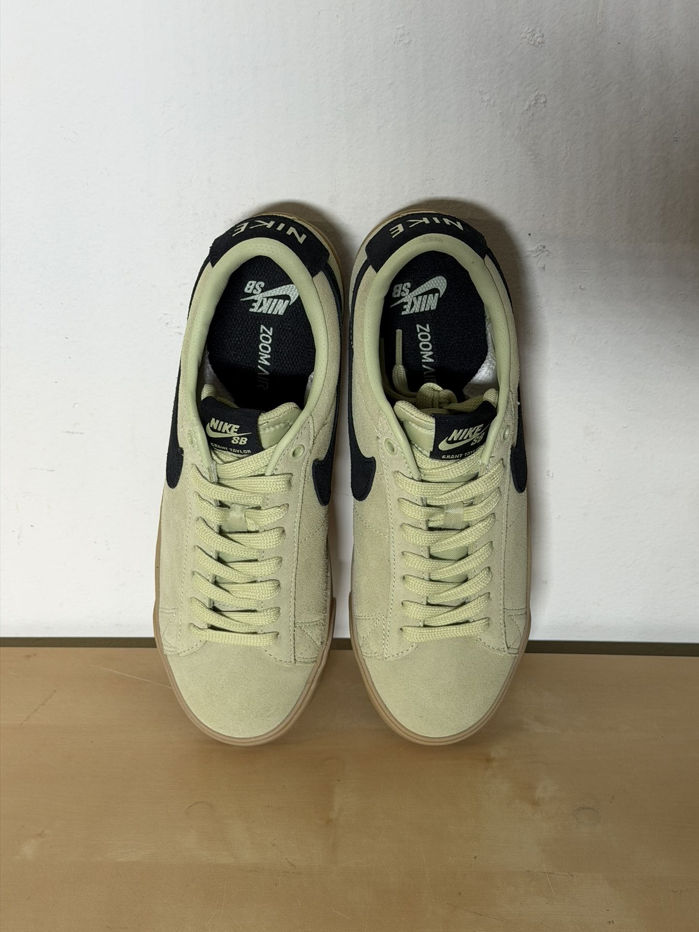 Nike SB Blazer Low GT \'Olive Aura\' sneakers 704939-303 Men’s Size 9.5 Nike SB Mens Skateboarding Blazer Low GT Shoes Olive Aura Black main image 4