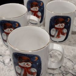 SNOWMAN MUGS - Elaine Thompson 
