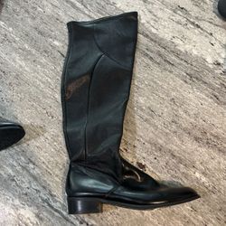 Tahari Black Knee High Boots Size 9