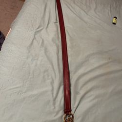 Red Gucci belt