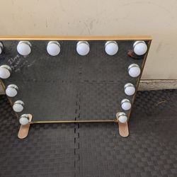 Small Vanity Light Up Desk Mirror