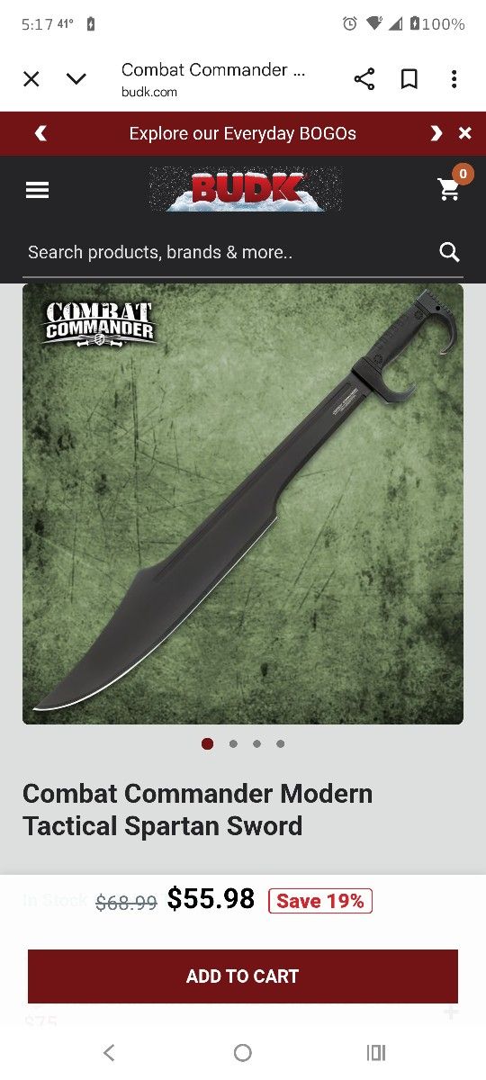 Tactical Spartan Sword 