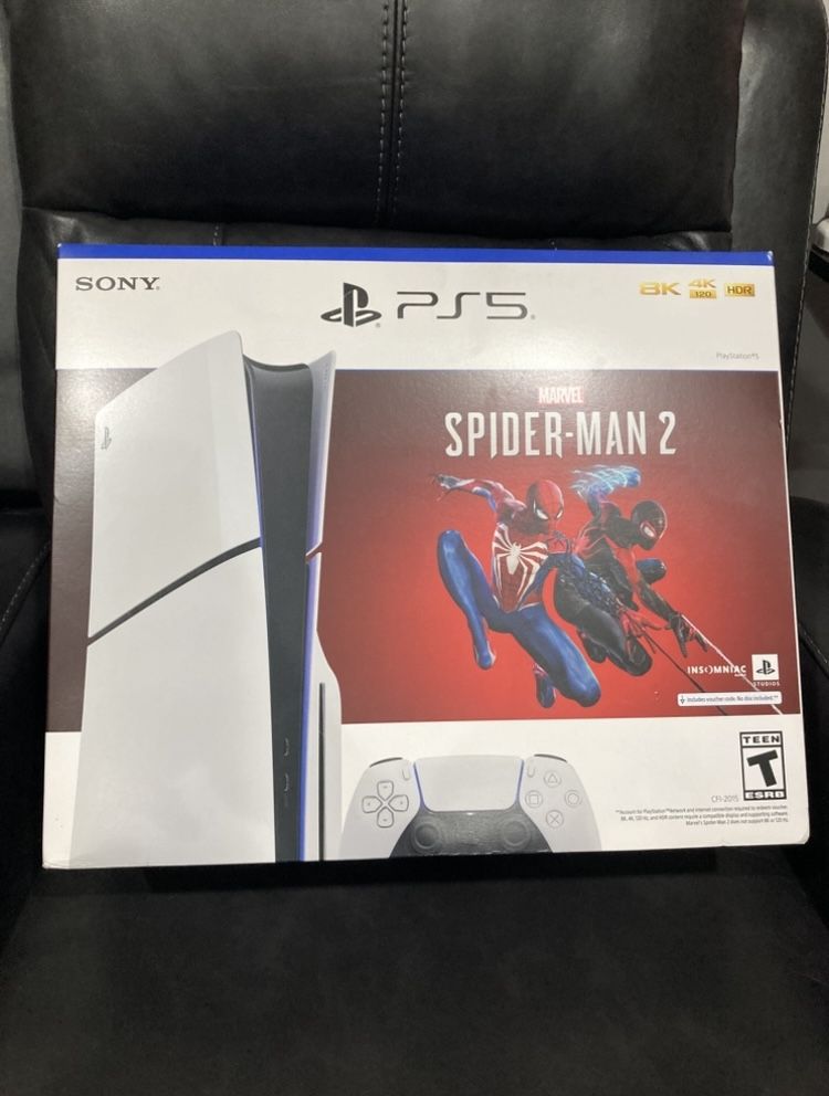PlayStation 5 Slim 1TB Disc Drive Edition with Spider-Man 2 Brand New Sealed