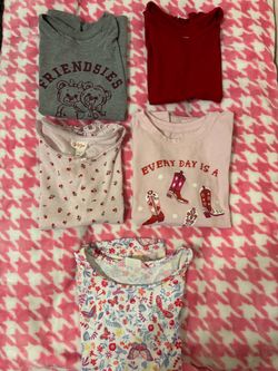 Girls Tops Bundle - Friendship, Boots, Floral, Butterflies