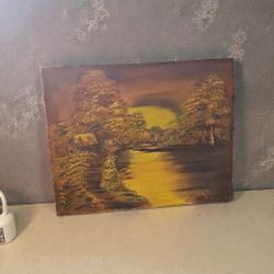 Beautiful landscape oil painting by Marilyn Duhnovesky original 16 x 20 