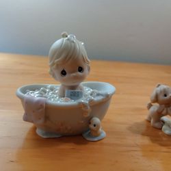 Two Precious Moments Ceramic Figurines 