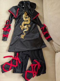 Kids Ninja Dragon Halloween Costume Set 7-10 Years old