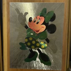 Disney Minnie Mouse Portrait Wooden Plaque Gloss