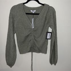 Make it Shorter Crop Ruched Sweater BB DAKOTA BY STEVE MADDEN size M