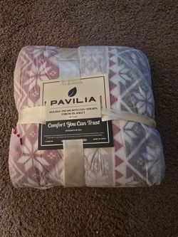 Christmas Throw Blanket - Red Fleece