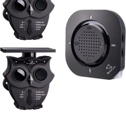 Driveway Alarm-BetterLink 1800FT Long Range Solar Driveway Alarm System with 2 Owl Sensors Wireless Motion Detector, IP65 Waterproof, 120dB Sound & Li