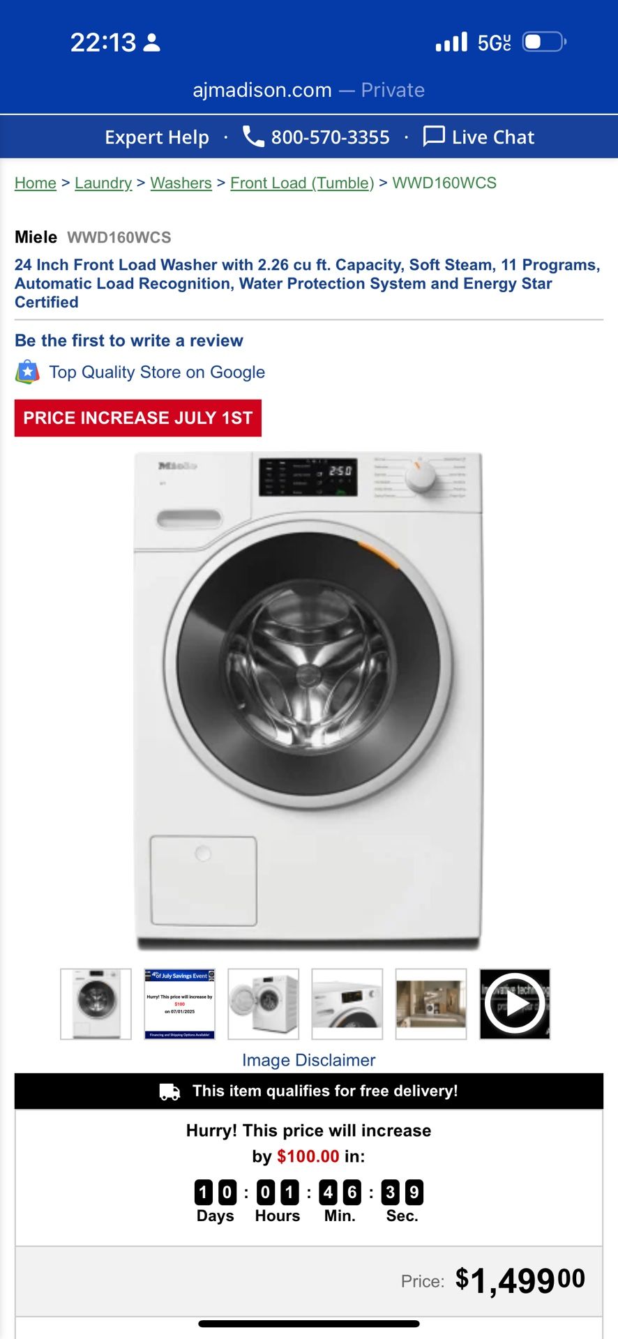 Miele Stackable Washer And Dryer