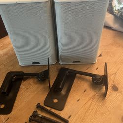 Atlantic Technologies 154SR Surround Speakers with mounting brackets