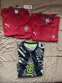 Portugal Soccer Jersey (M & XL) & Brazil Soccer Jersey (L)
