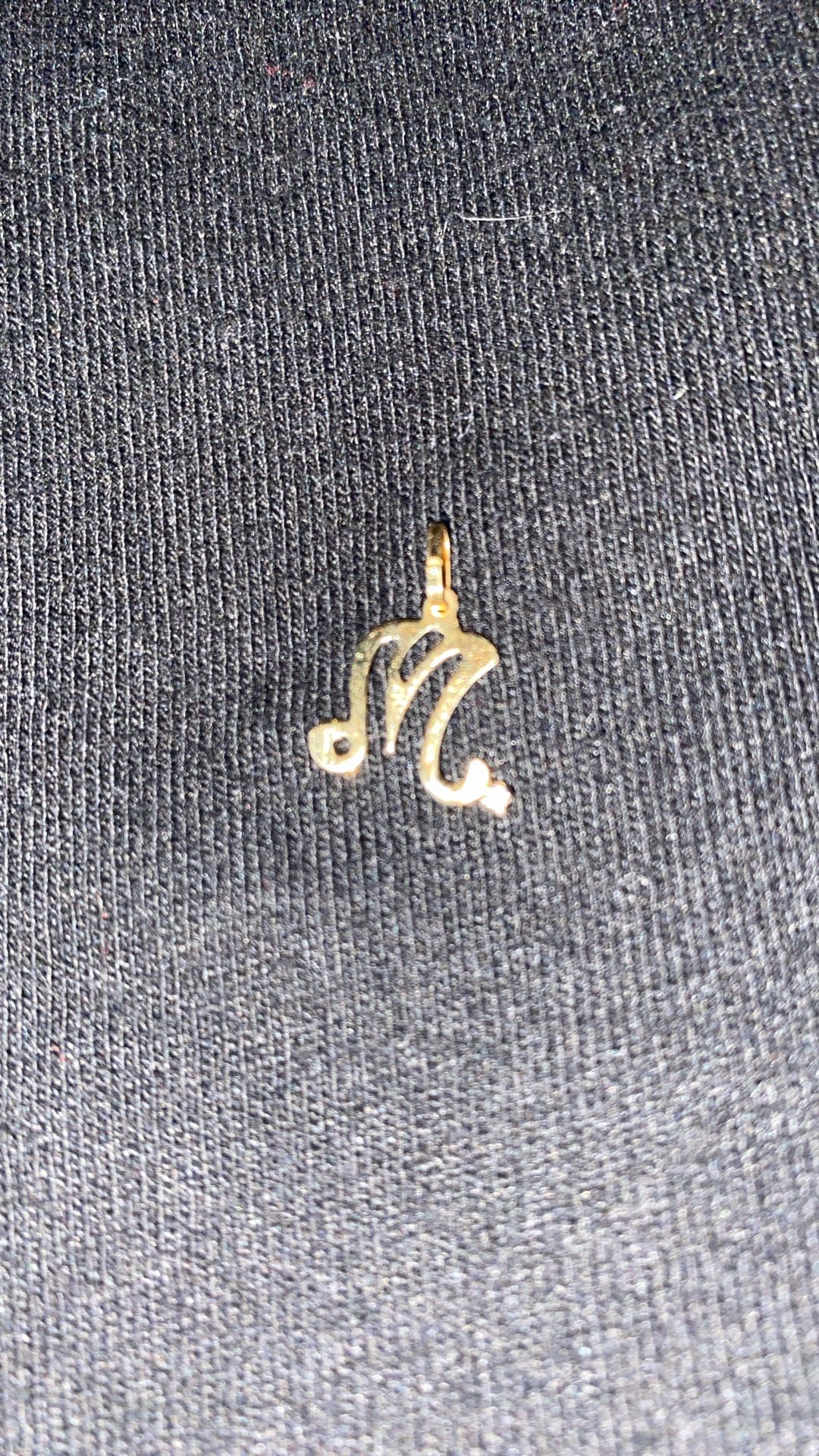 14k Gold M Letter Charm