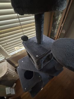 Dark Blue Cat Tree