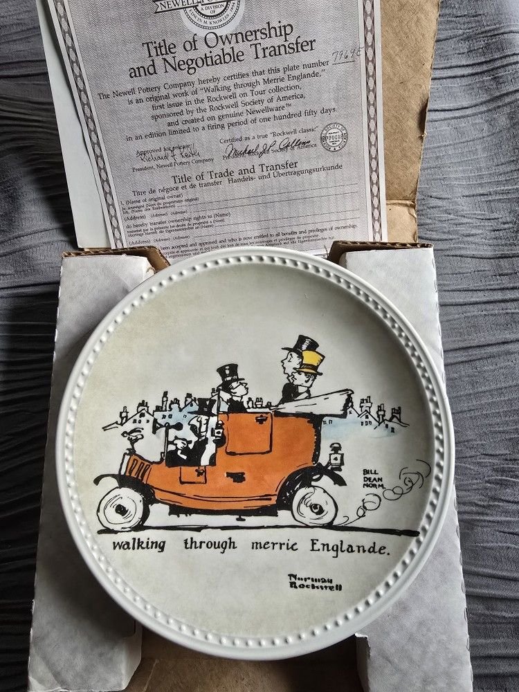 Vintage Walking Through Merrie Englade Plate