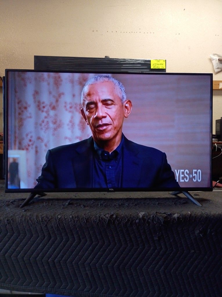 50 Inch Android TCL 4k Smart Beautiful Tv Comes With Remote Control Shows Great Picture Works Fantastic Guaranteed 