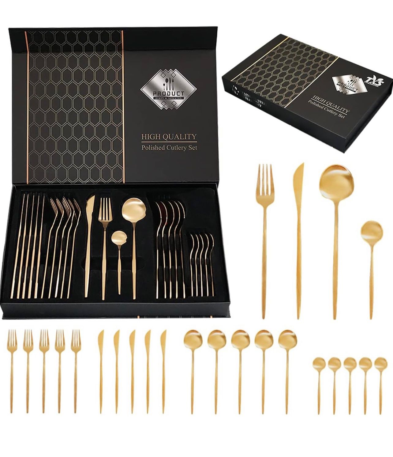 24pcs utensils set - Spoon, Fork, Knife - Stainless Steel