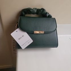 Green Vegan Leather Purse