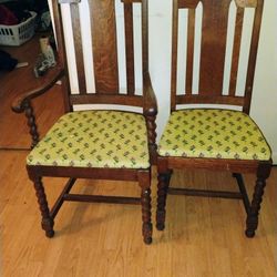 Antique His And Hers Chairs 