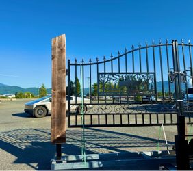 20FT Farm Gate – 7FT Tall Double Swing Iron Driveway Gate
