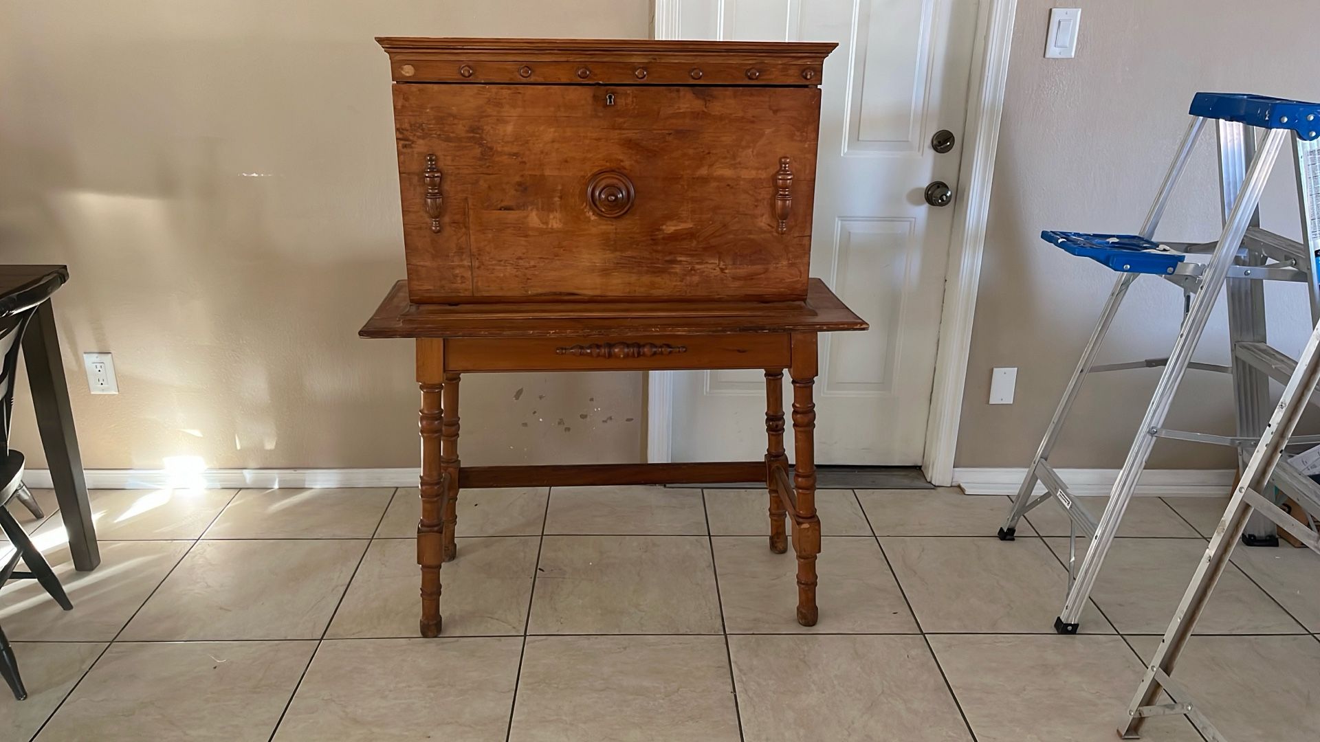 Antique Drop Leaf Desk - $90