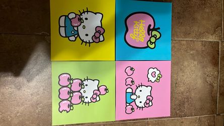 Hello Kitty Canvas Wall Art Set of 4