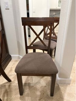 Dining table chairs and bench