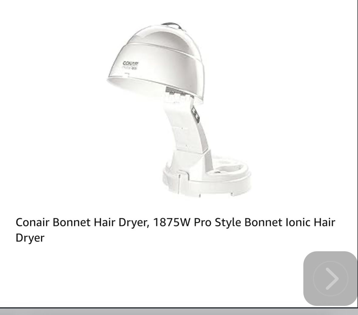 Conair Hair Dryer Pro Style Bonnet Ionic Hair