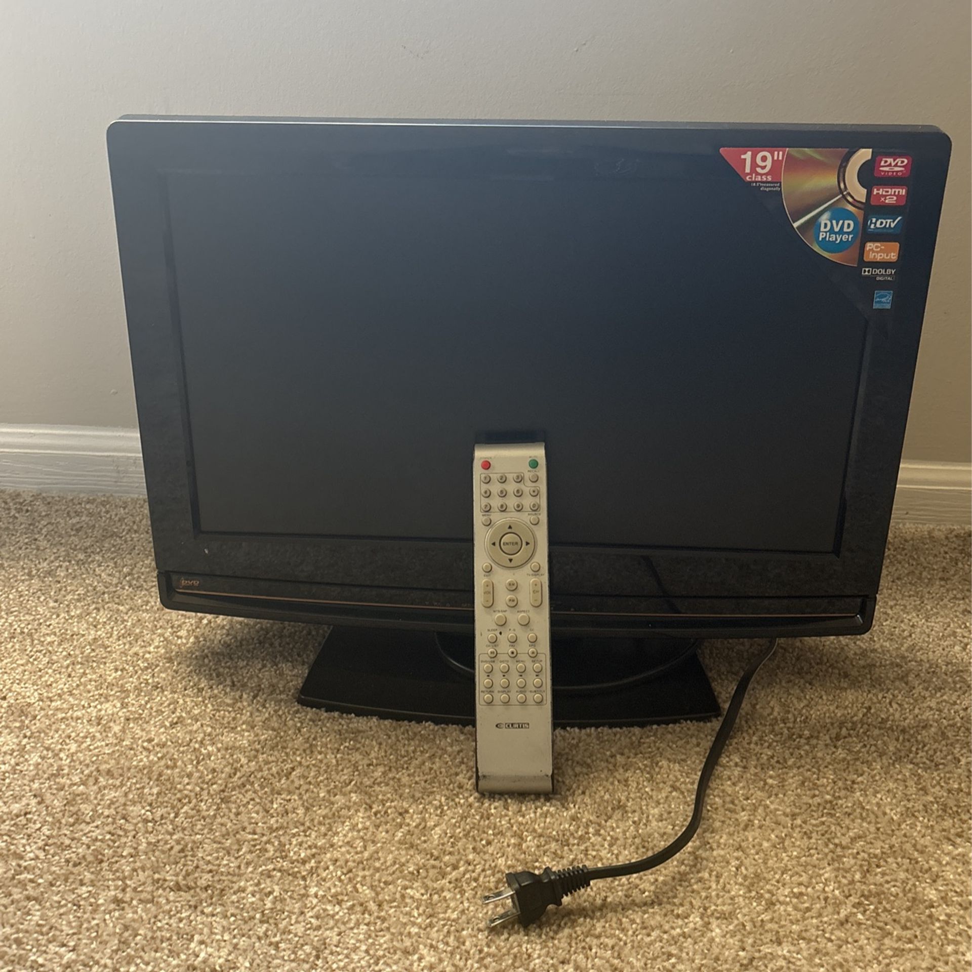 19”Curtis DVD Player Tv 10yrs Old Good Condition for Sale in Columbus