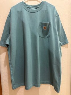 Carhartt Pocket T-Shirt Teal Size XXL